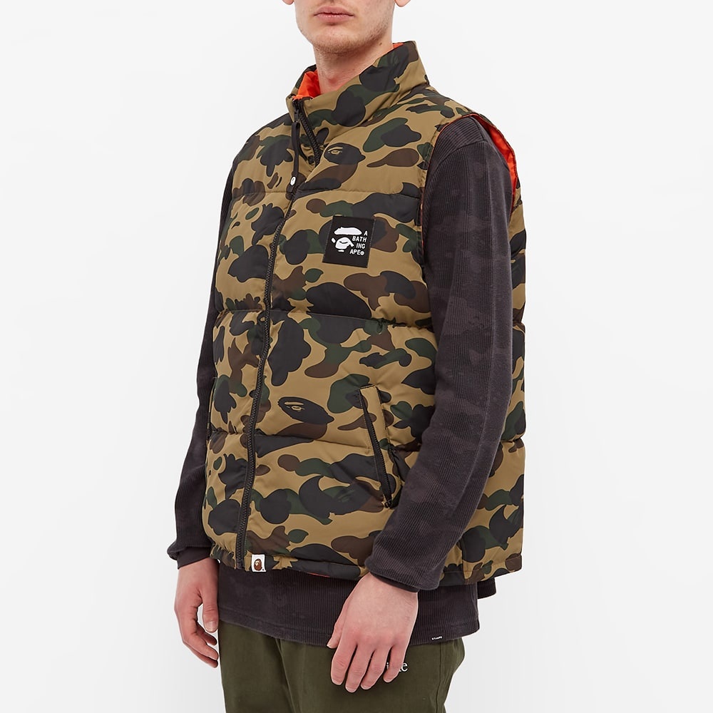 A Bathing Ape 1st Camo Reversible Down Vest - 4