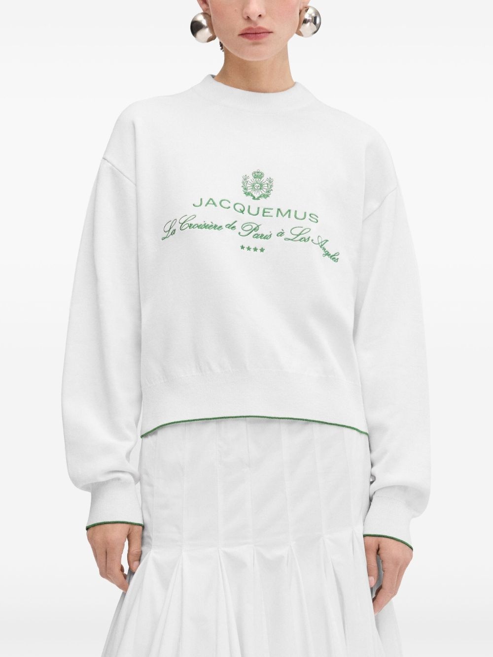 logo-embroidered sweatshirt - 5