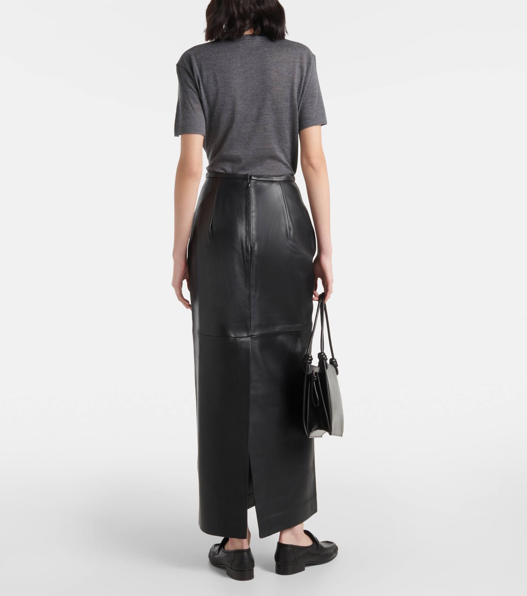 Leather maxi skirt - 3