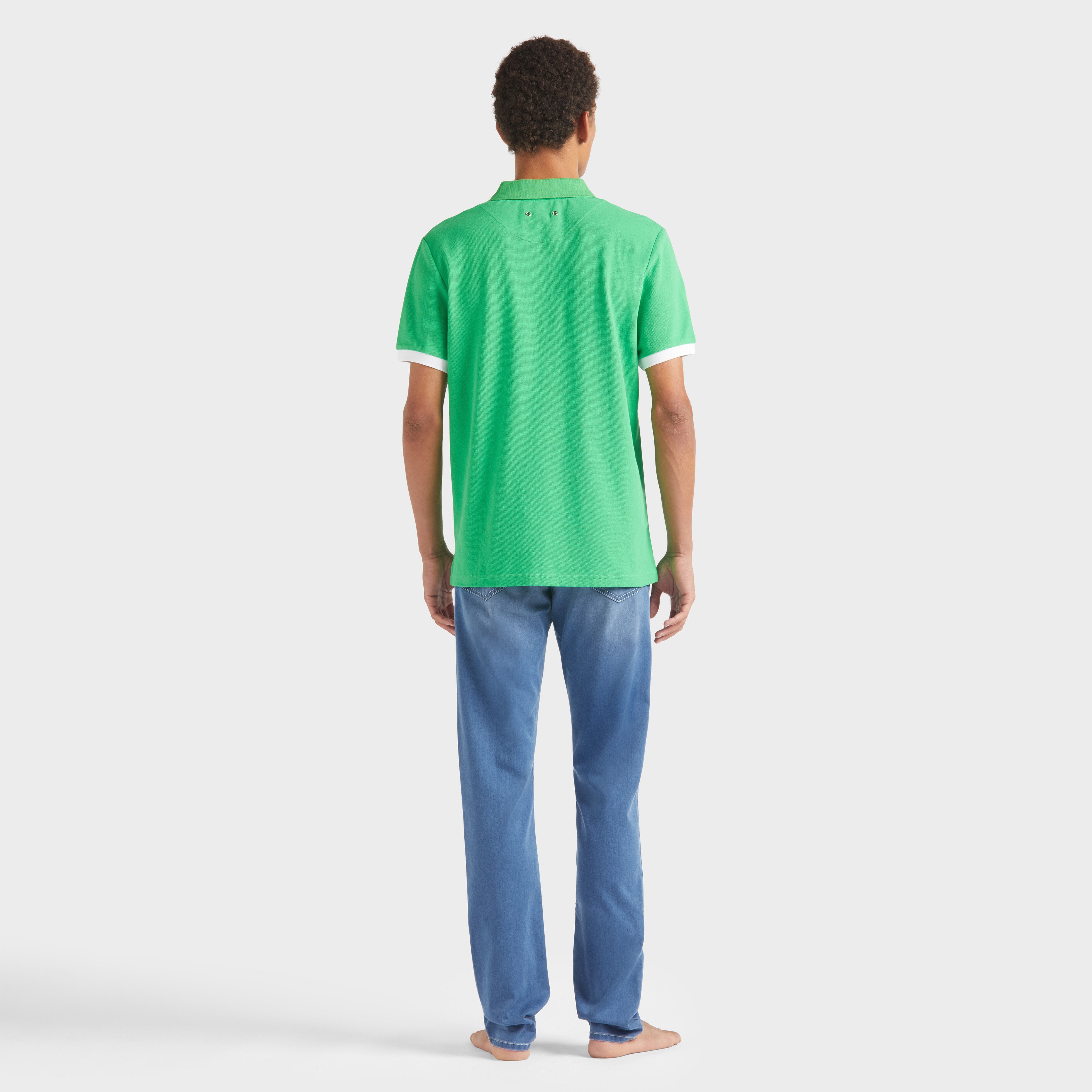 Men Cotton Polo Solid - 4