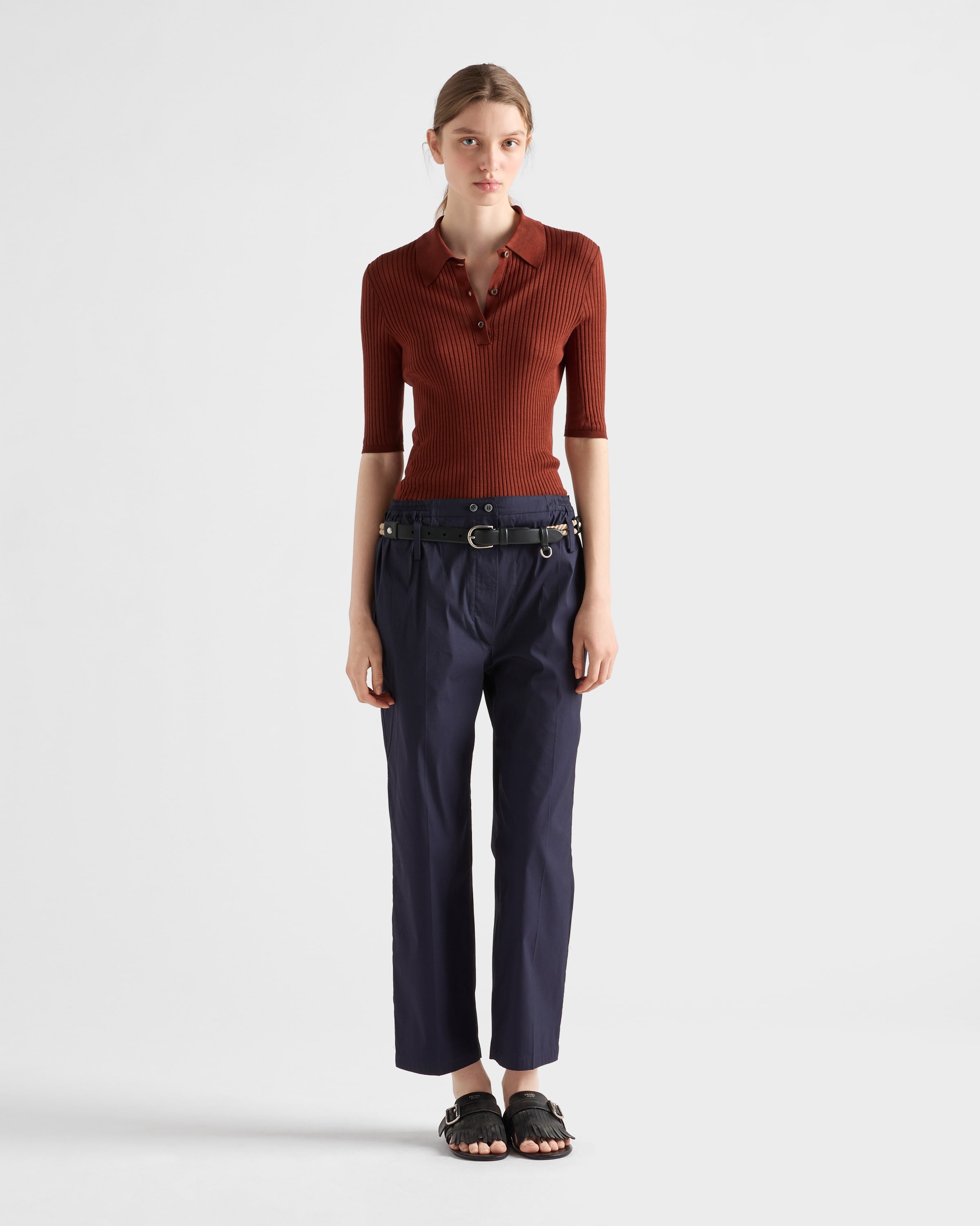 Cotton poplin pants - 2