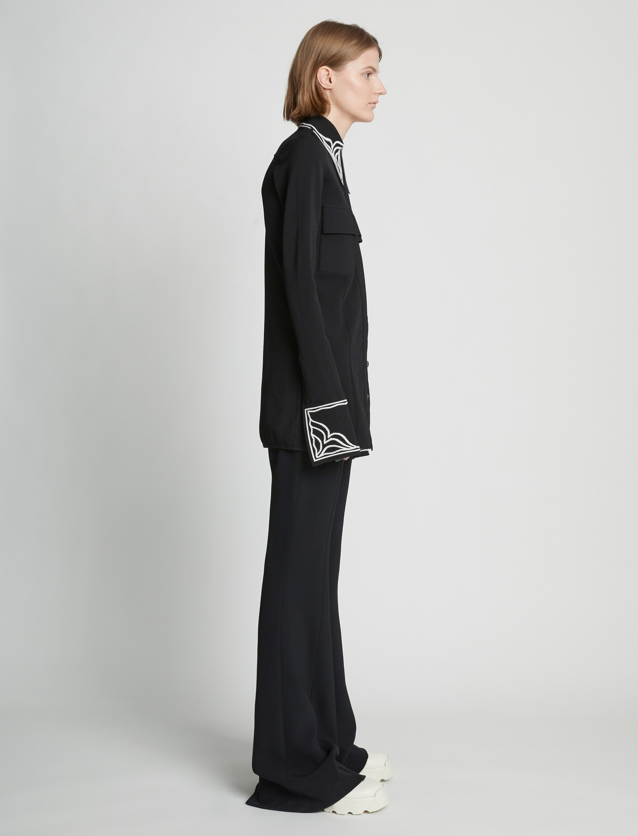 Cloque Jacquard Knit Shirt - 4