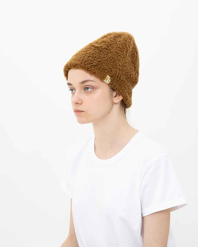 VEGGIE SHEARLING HAT W BROWN - 3