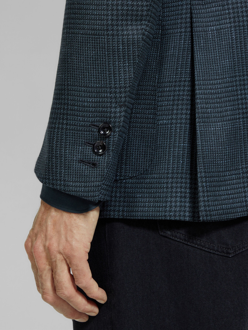 DARK GREEN CASHMERE SILK AND LINEN JACKET 3