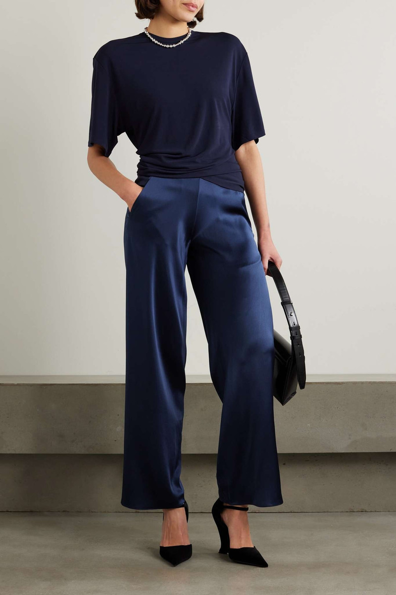 CHRISTOPHER ESBER Silk-satin wide-leg pants outlook