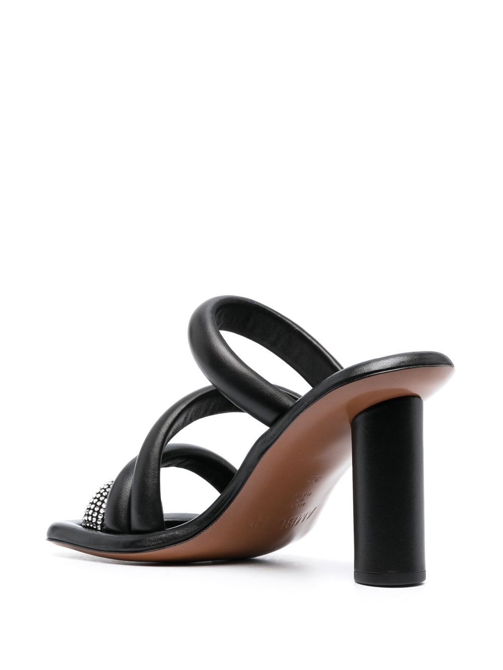 crystal-embellished leather sandals - 3
