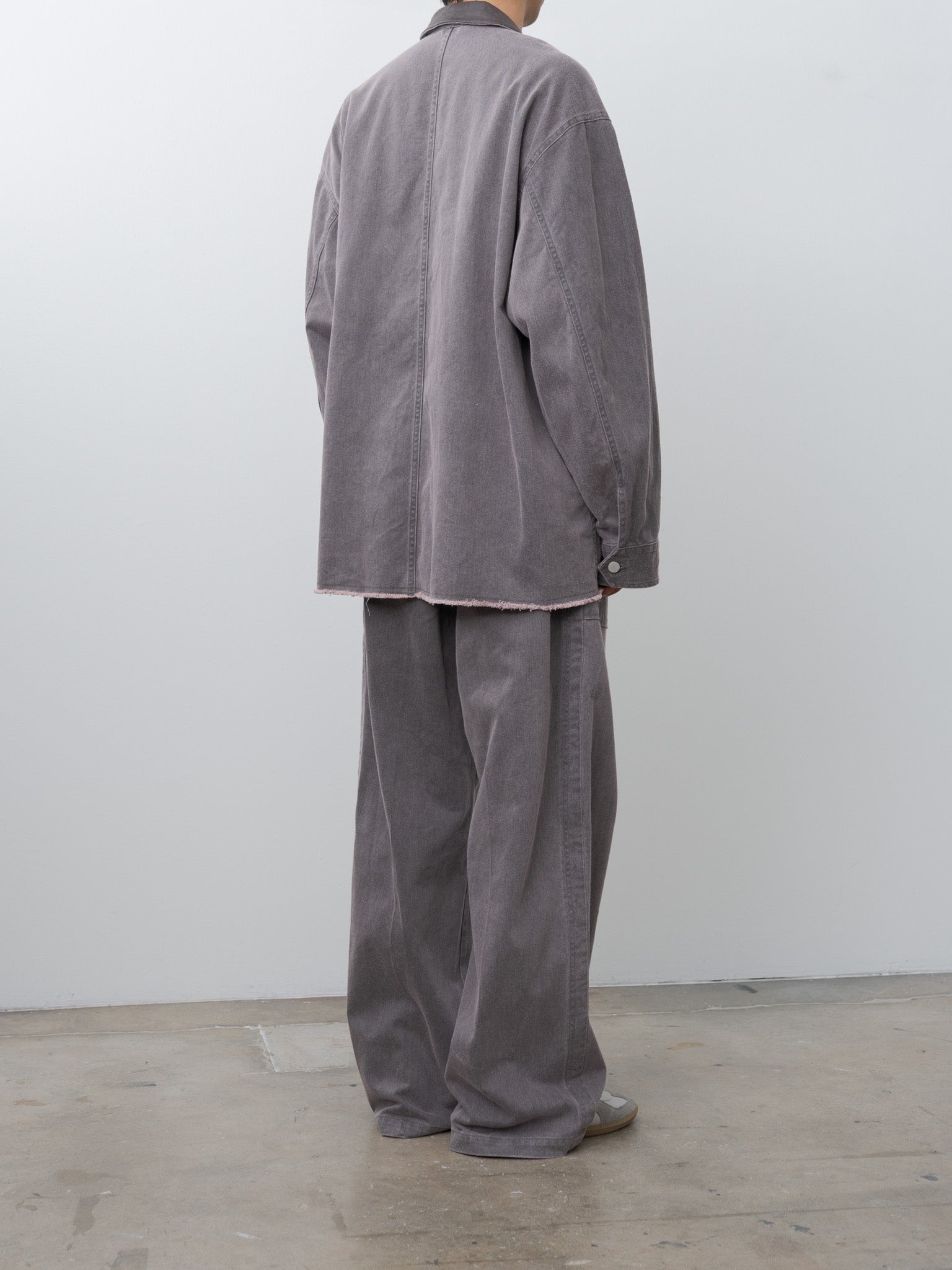 Cotton Cut-Off Coverall Jacket - Dusty Pink - 5