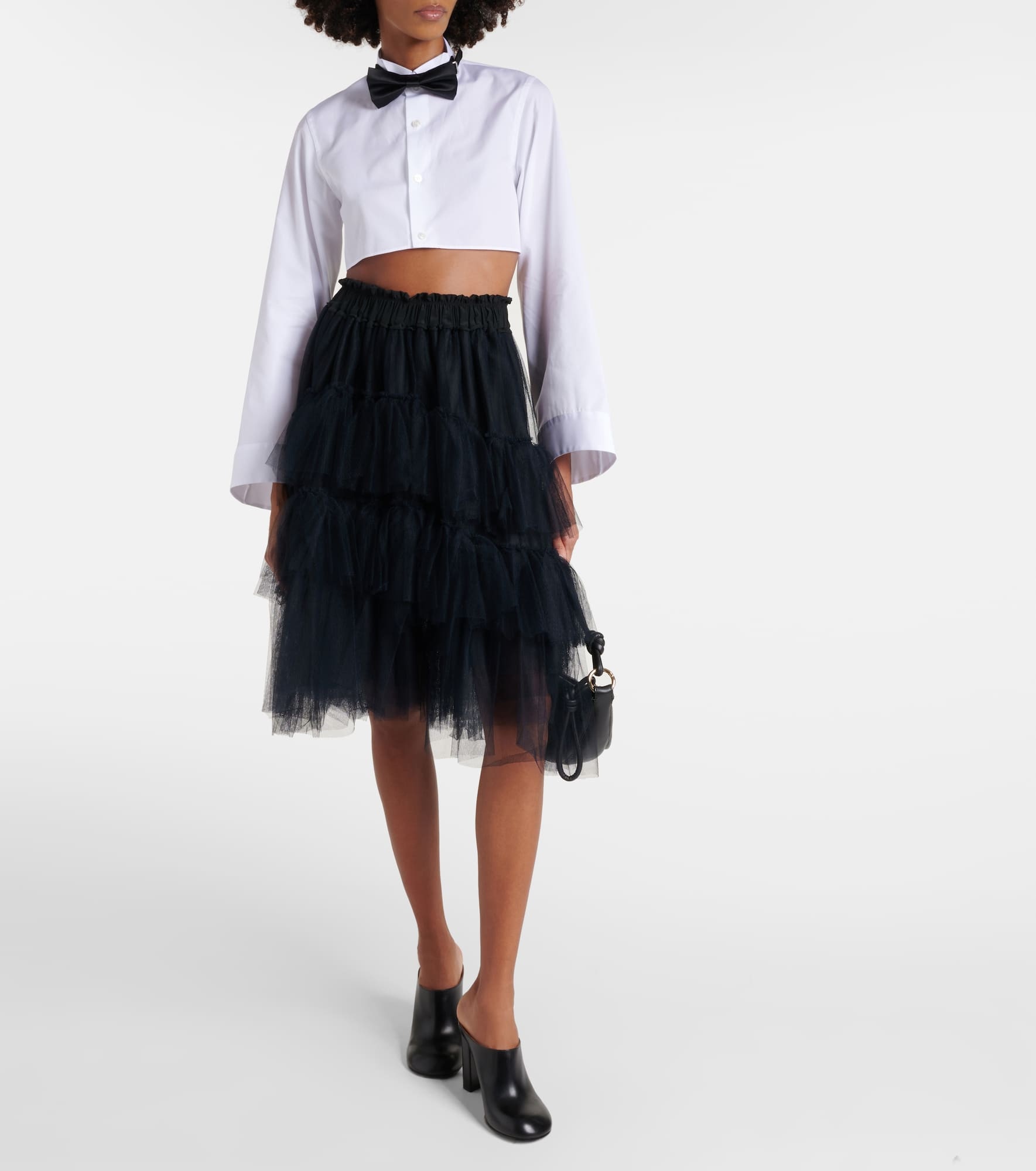 Cropped cotton shirt - 2