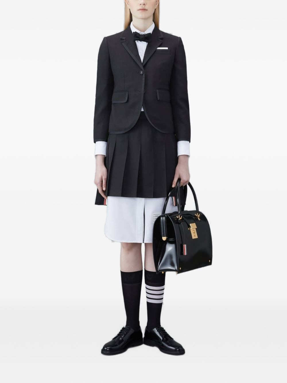 notched-lapel fitted jacket - 3