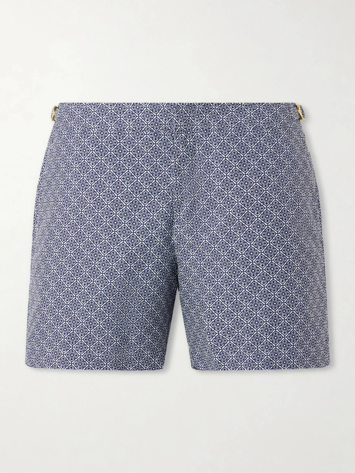 Bulldog Straight-Leg Mid-Length Printed Swim Shorts - 1