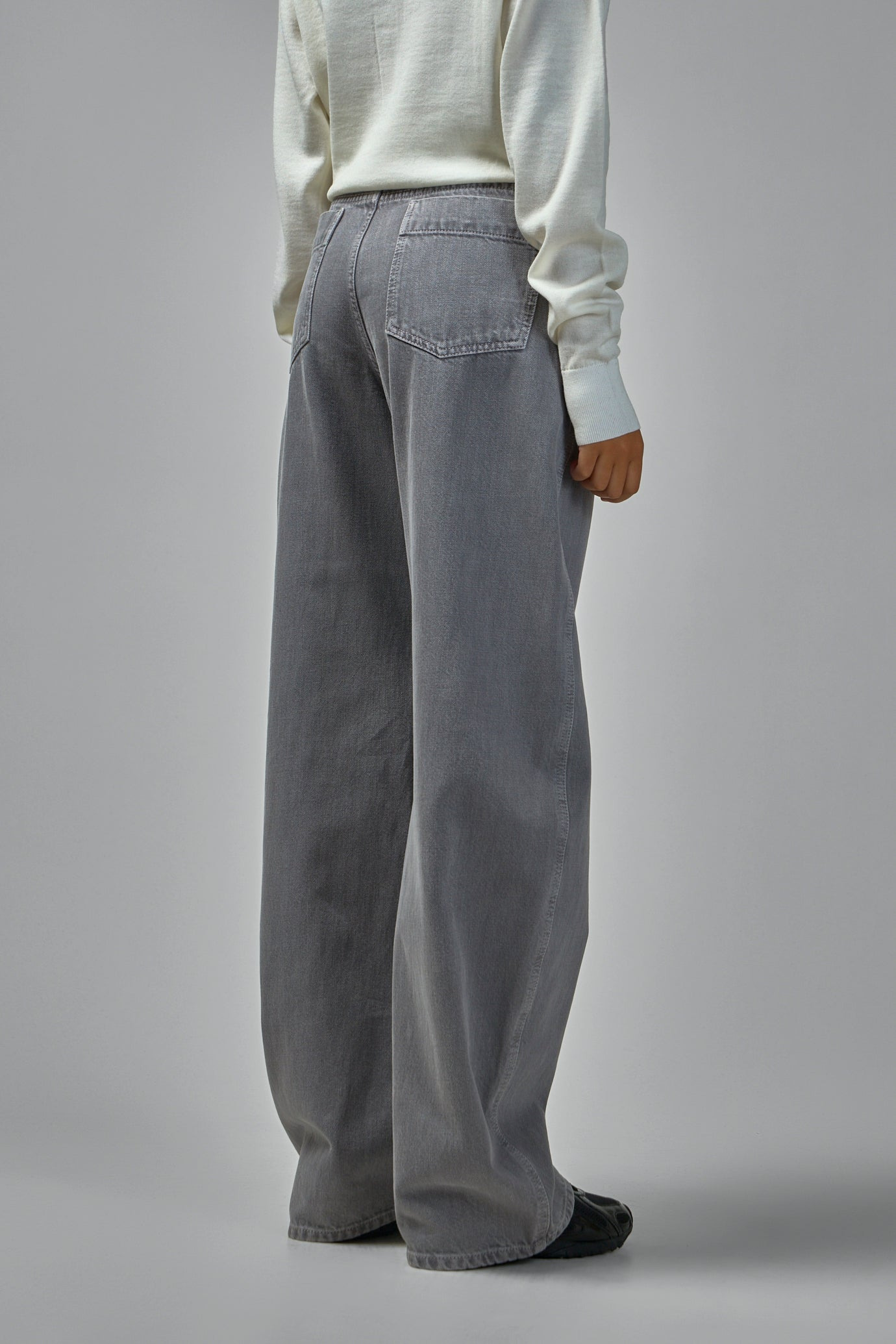 High Waisted Curved Pants - 5