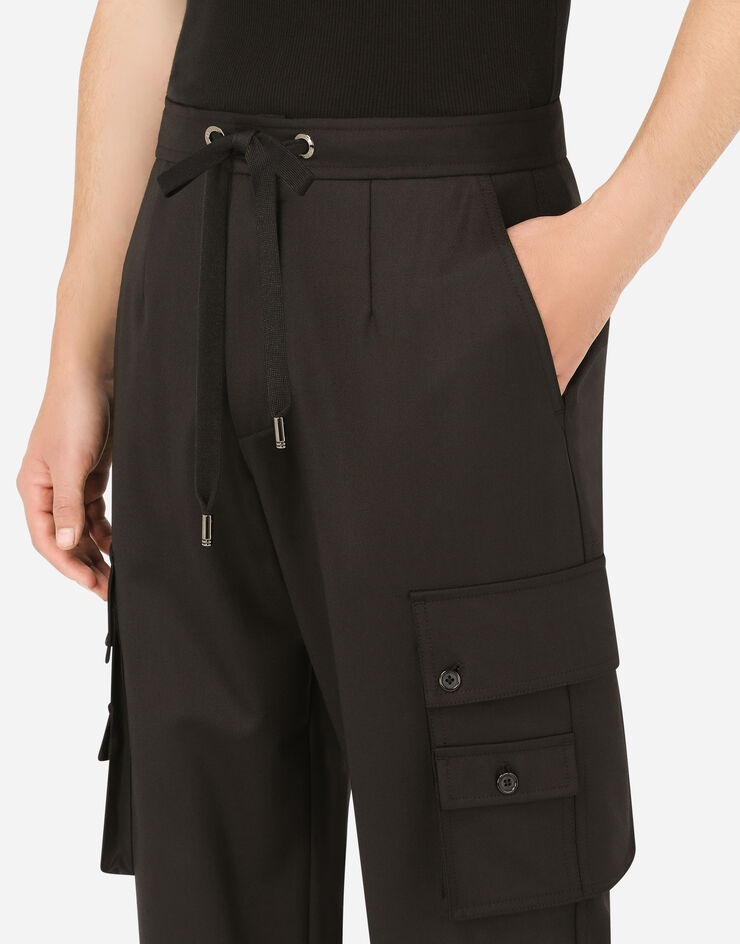 Stretch wool cargo pants - 4