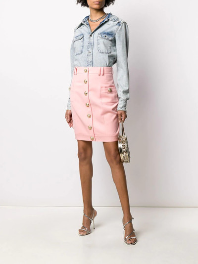 Balmain short single-breasted skirt outlook