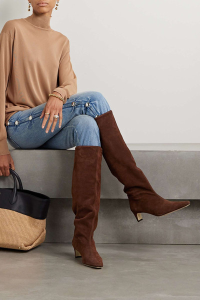 STAUD Wally suede knee boots outlook