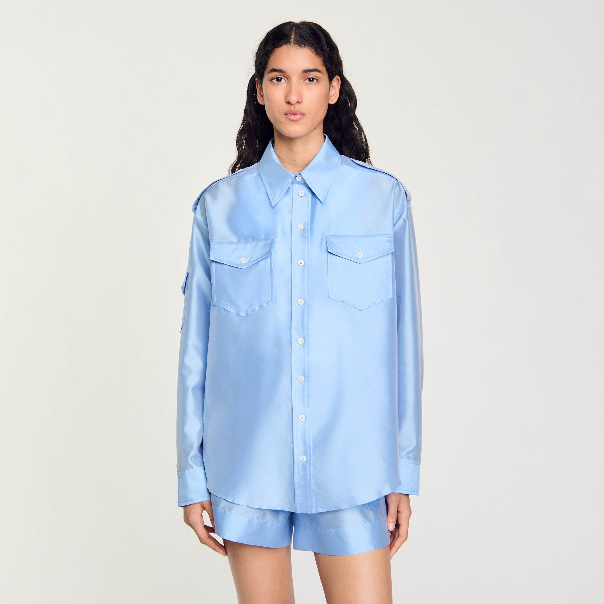 LOOSE-FIT SATIN SHIRT - 5