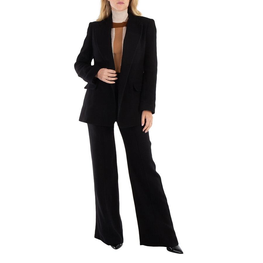 Chloe Ladies Black Wide Leg Flared Trousers - 4