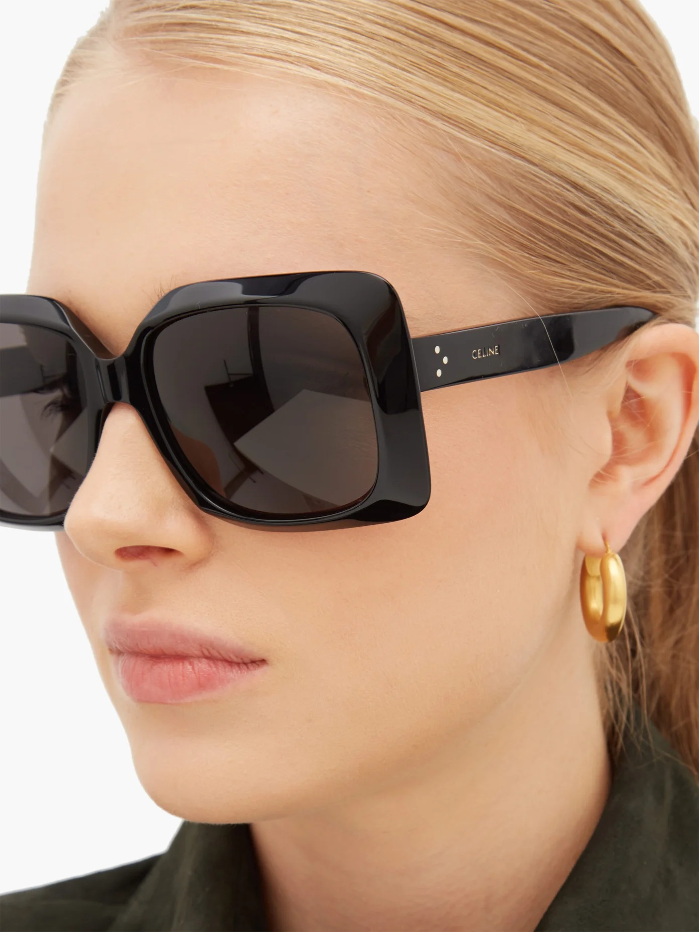 Oversized square acetate sunglasses - 3