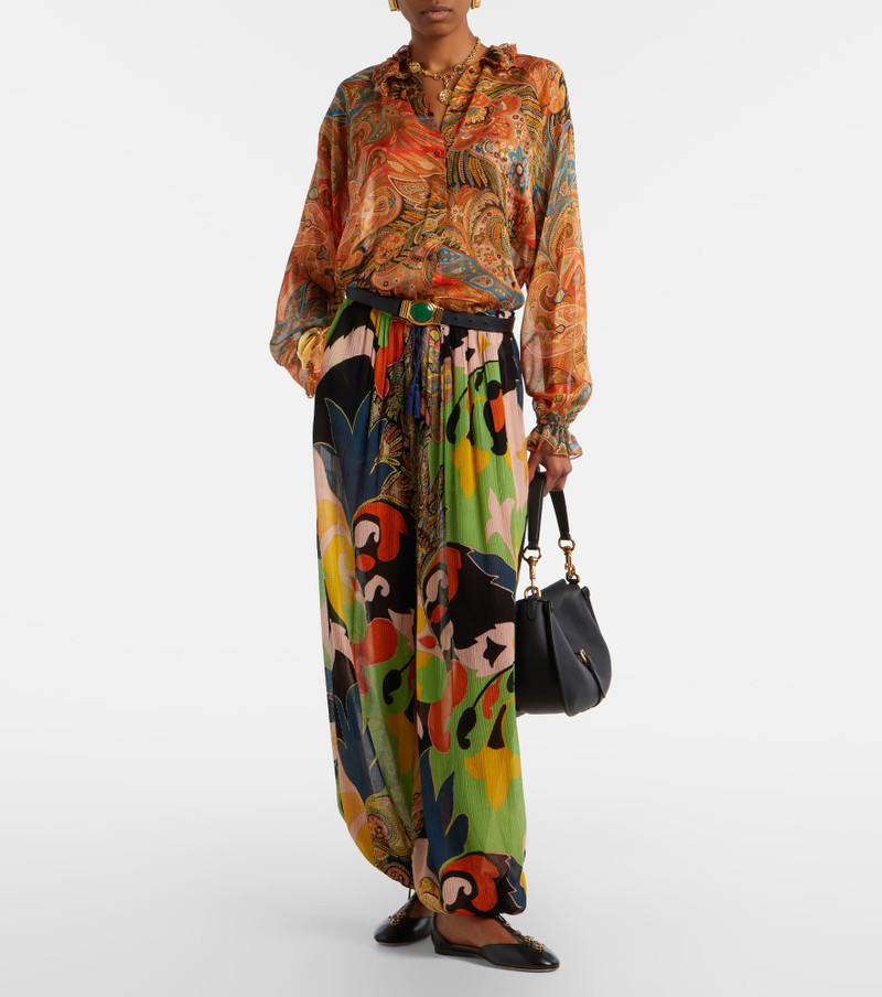 Etro Printed wide-leg pants outlook