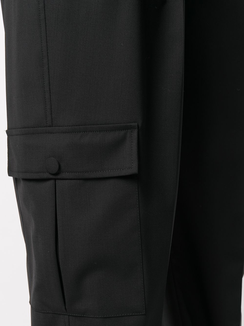 wool-blend cargo trousers - 5