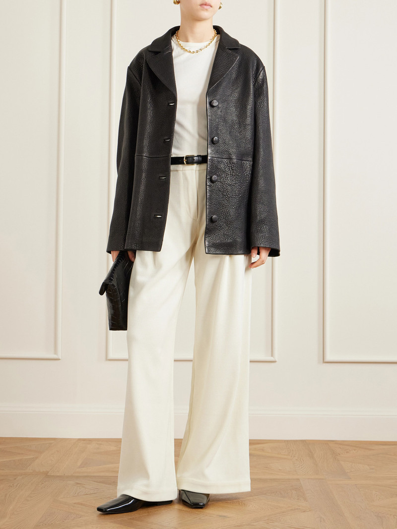 RÓHE Paneled Textured-leather Jacket outlook