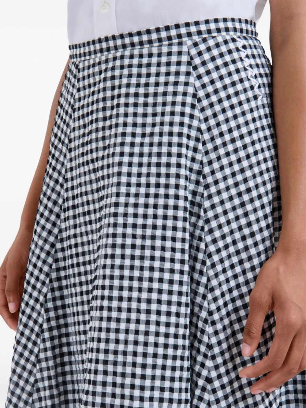 check-print midi skirt - 5