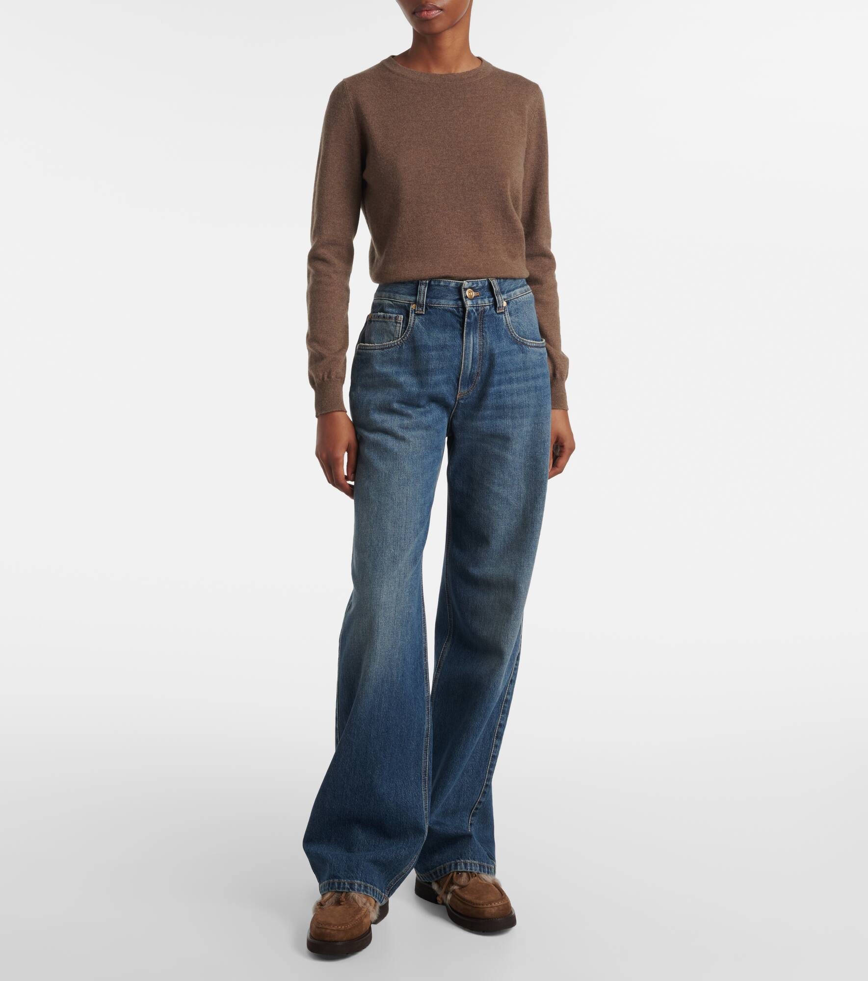 Monili high-rise wide-leg jeans - 7
