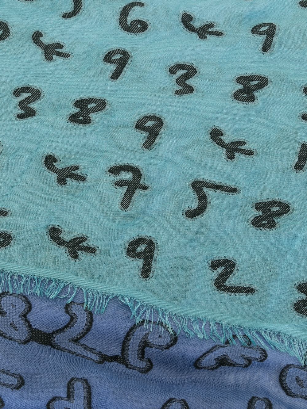 numbers print ombré scarf - 3