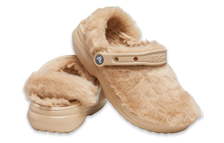 (WMNS) Crocs Classic Fur Sure Clogs 'Chai' 207303-212 - 5