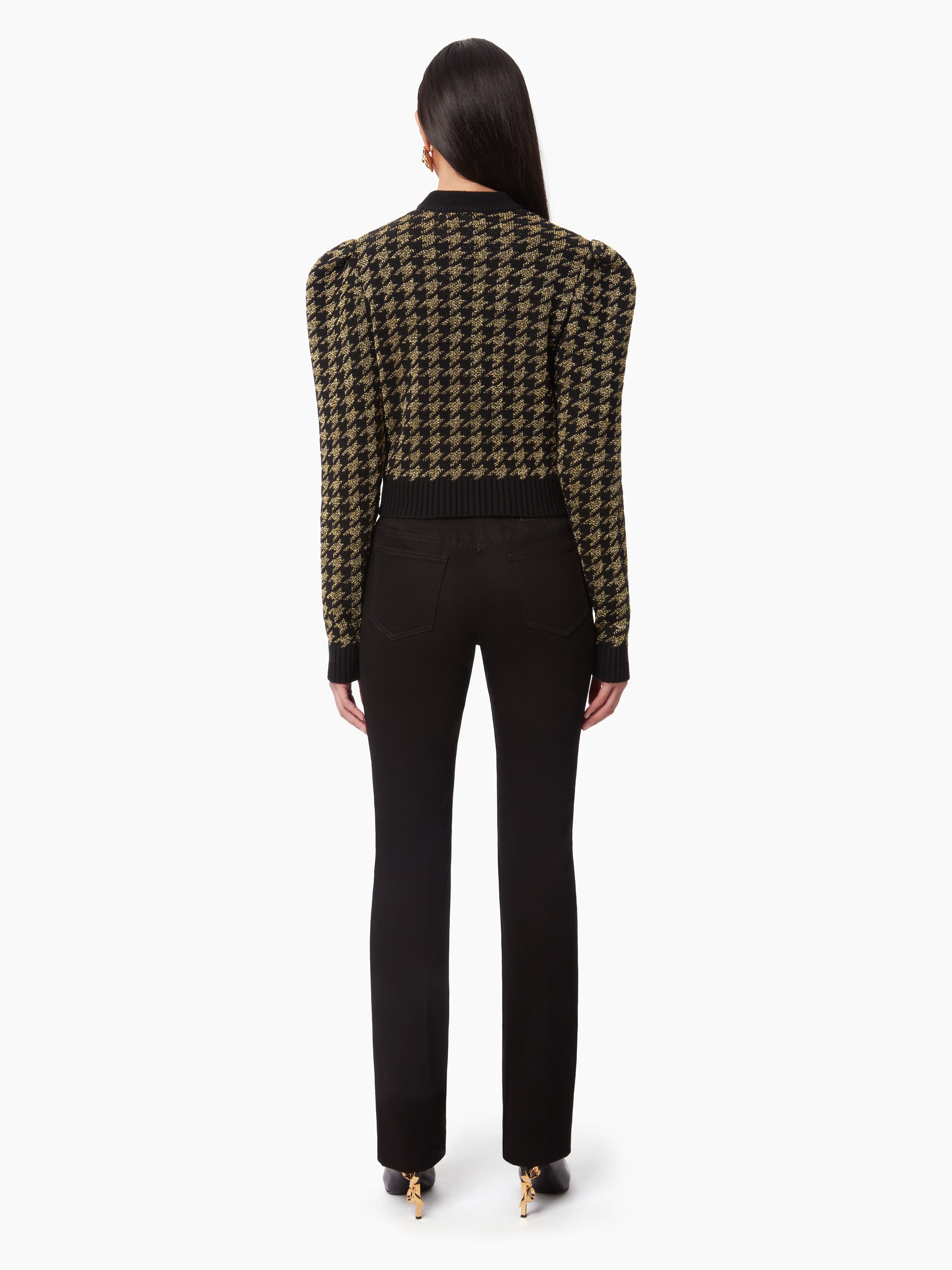 HOUNDSTOOTH JACQUARD SWEATER - 4