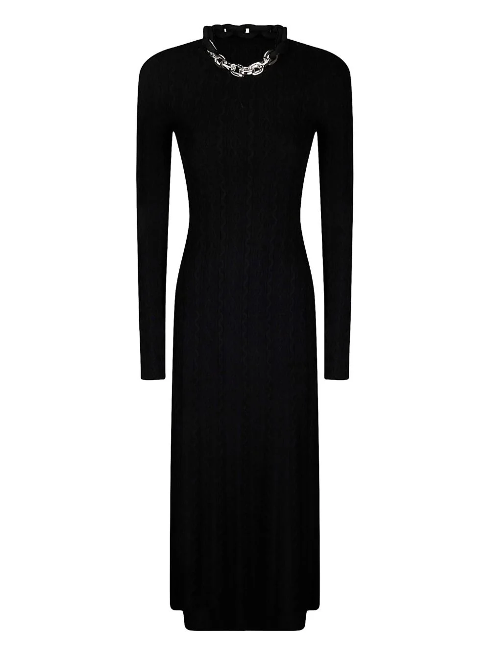 chain-link wool-cashmere dress - 1