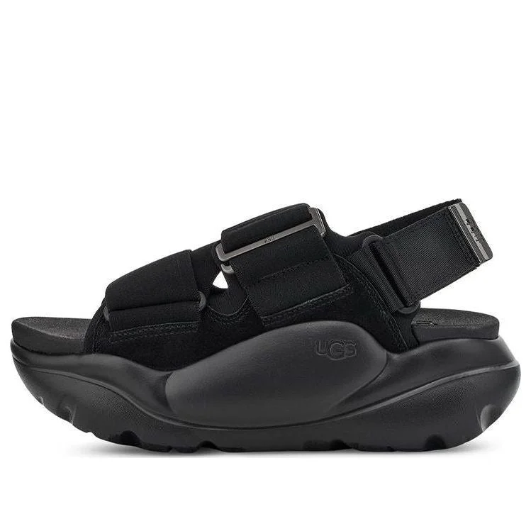 (WMNS) UGG LA Street Sandal Suede 'Black' 1137413-BLK - 1