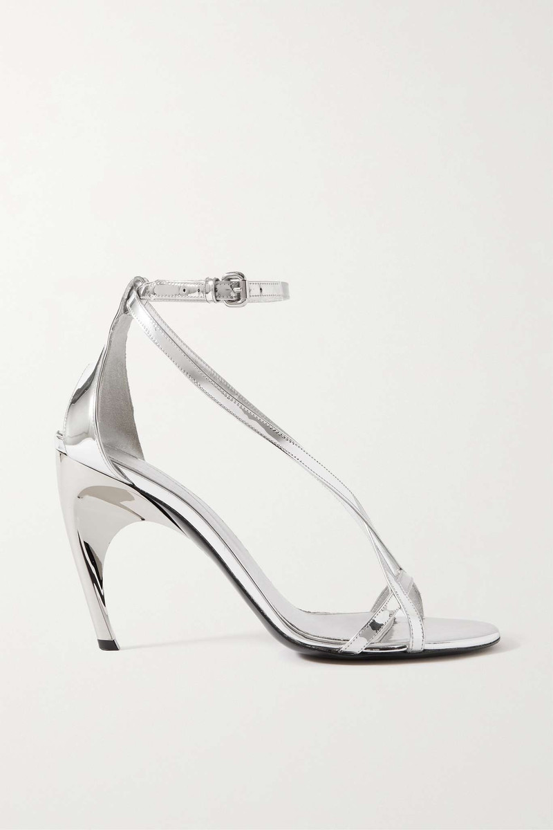 Armadillo mirrored-leather sandals - 1