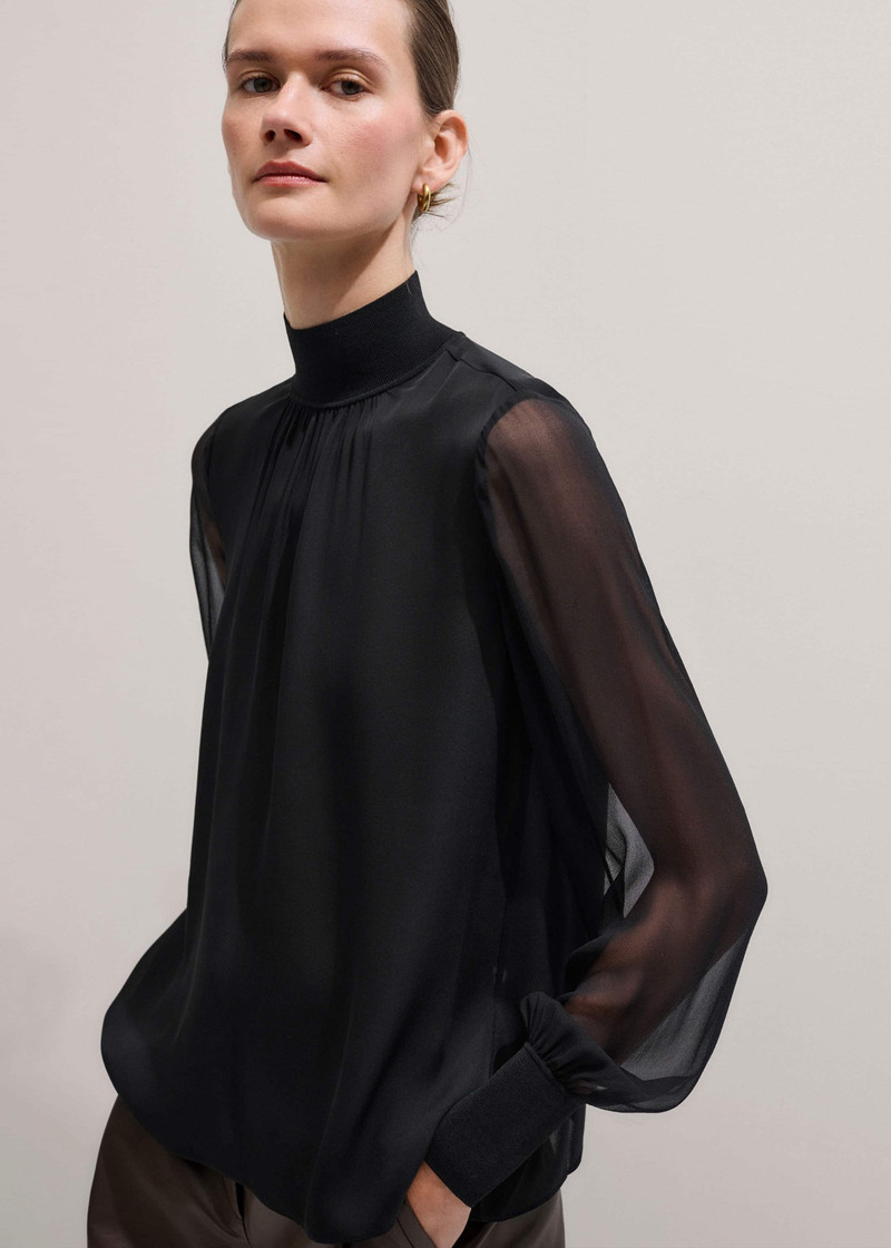 Sheer Sleeve Blouse 3