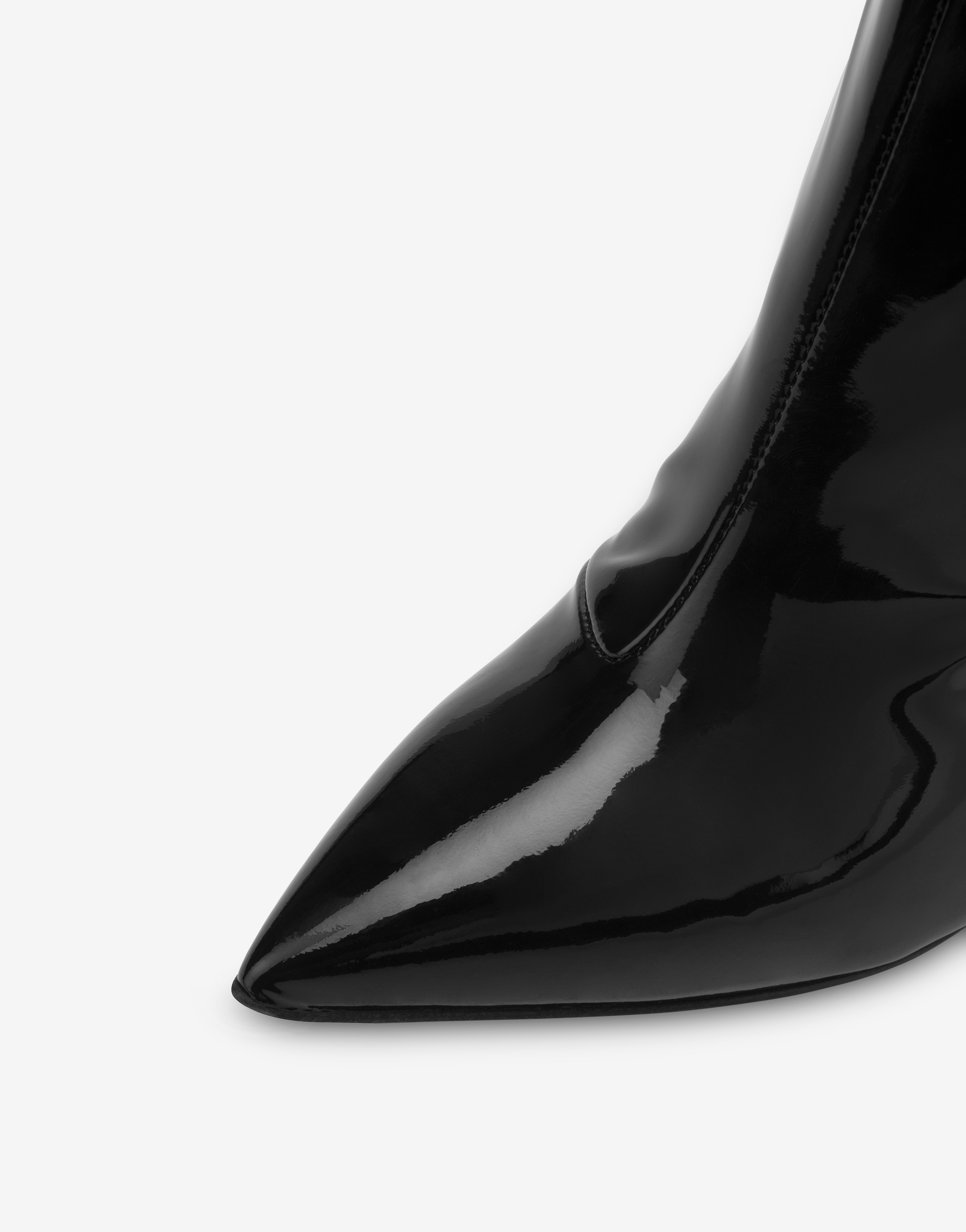 PATENT LEATHER ANKLE BOOTS WITH LACING - 4
