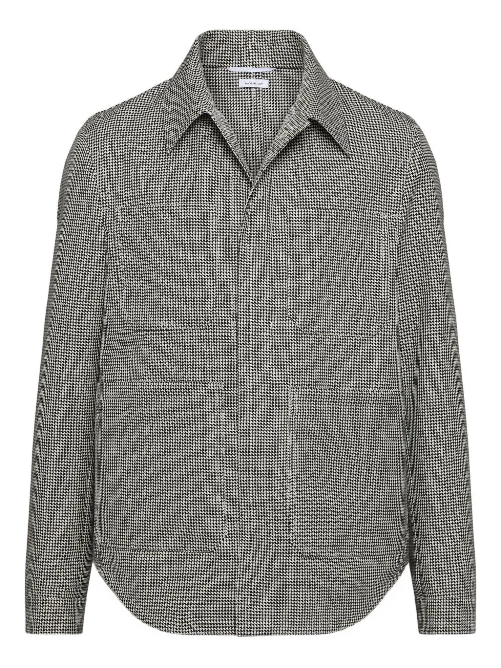houndstooth shirt jacket - 1