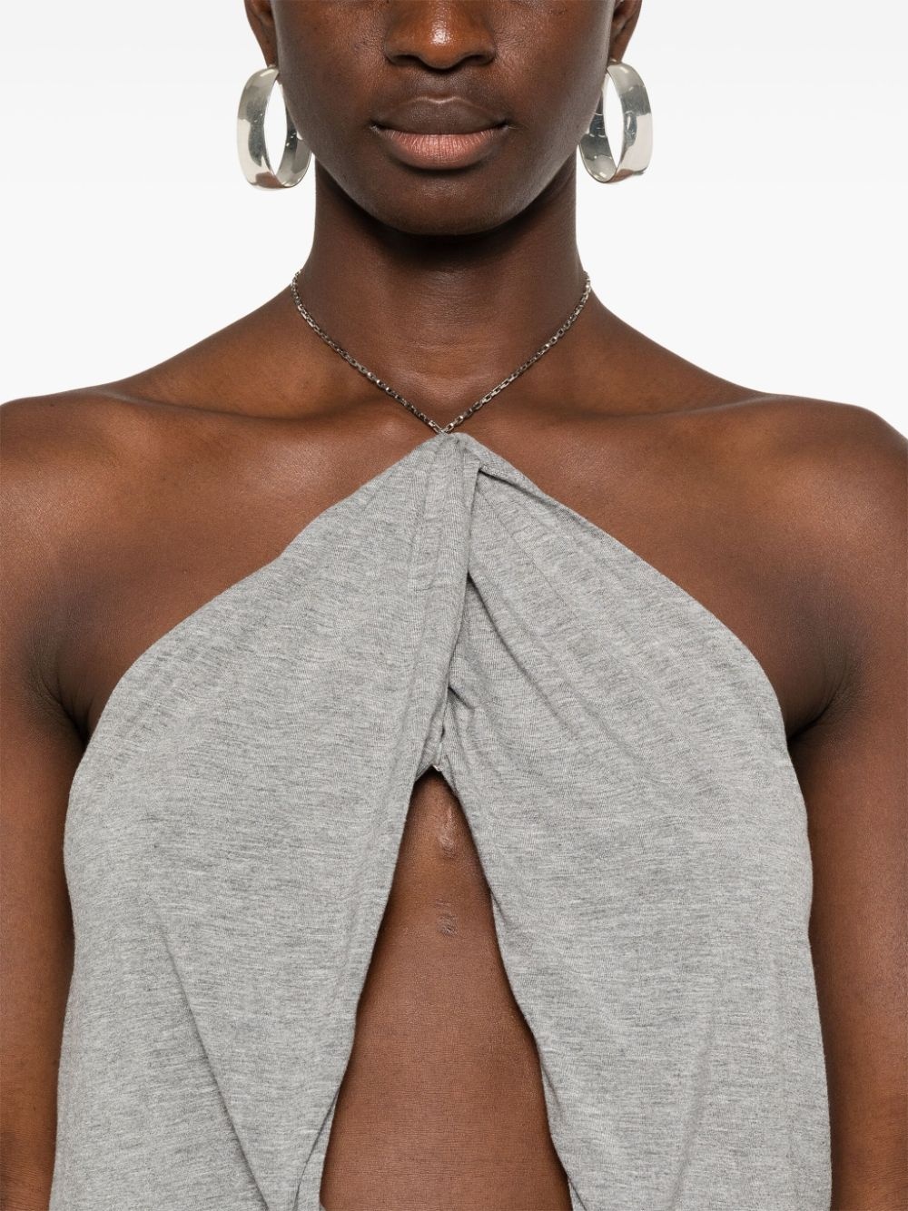 keyhole cut-out maxi dress - 5