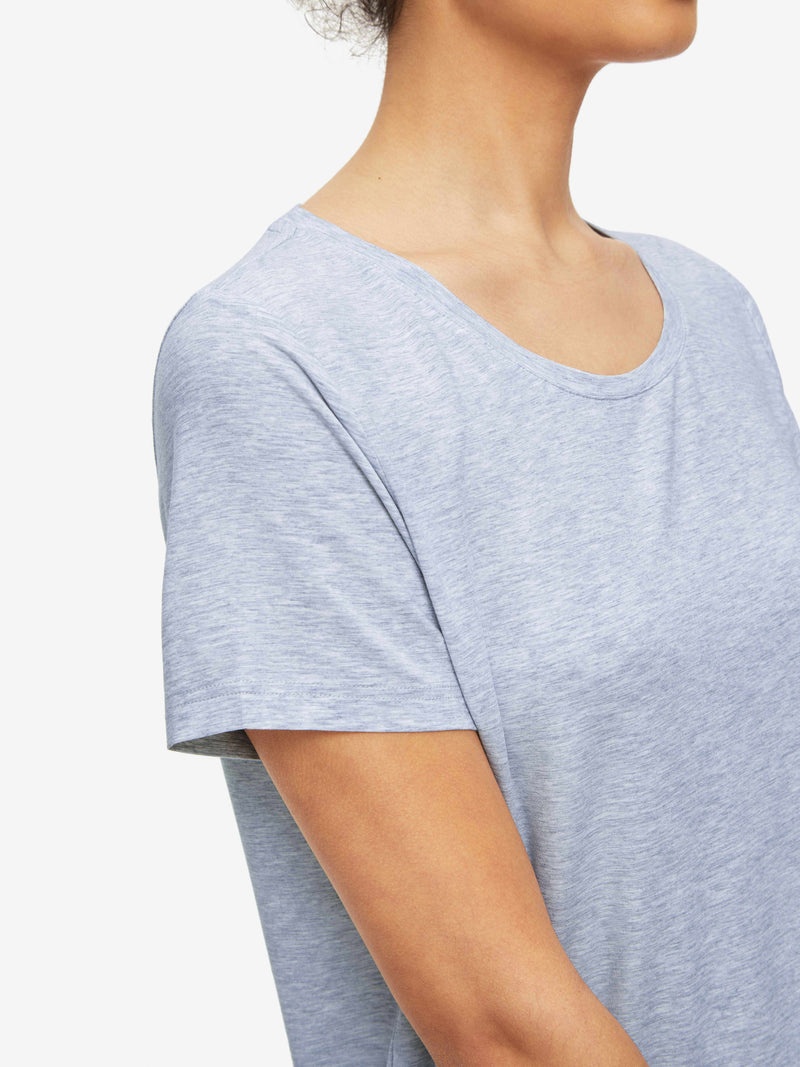 Women's T-Shirt Ethan Micro Modal Stretch Blue - 6