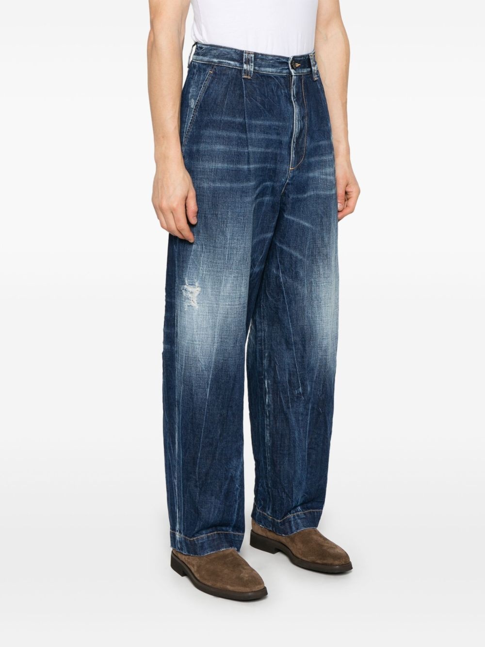 pleat-detail jeans - 3