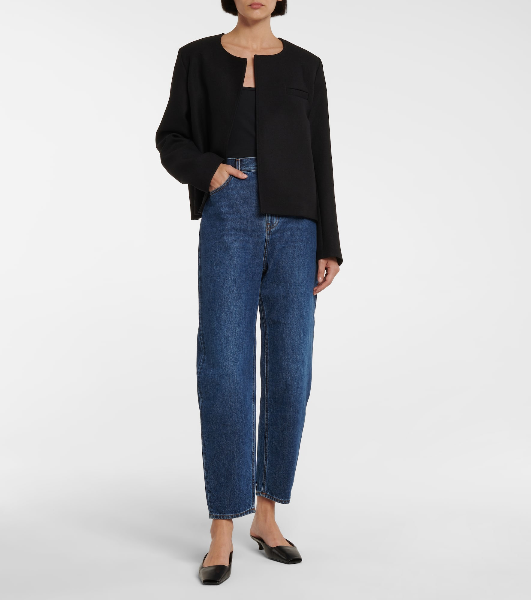 High-rise tapered jeans - 2