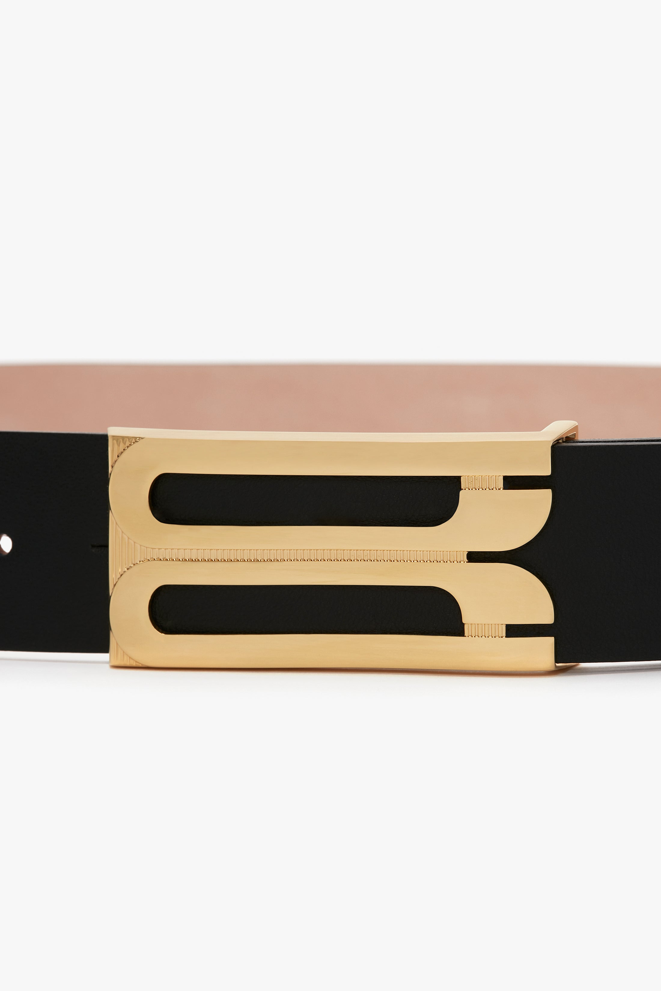 Jumbo Frame Belt In Navy Leather - 4
