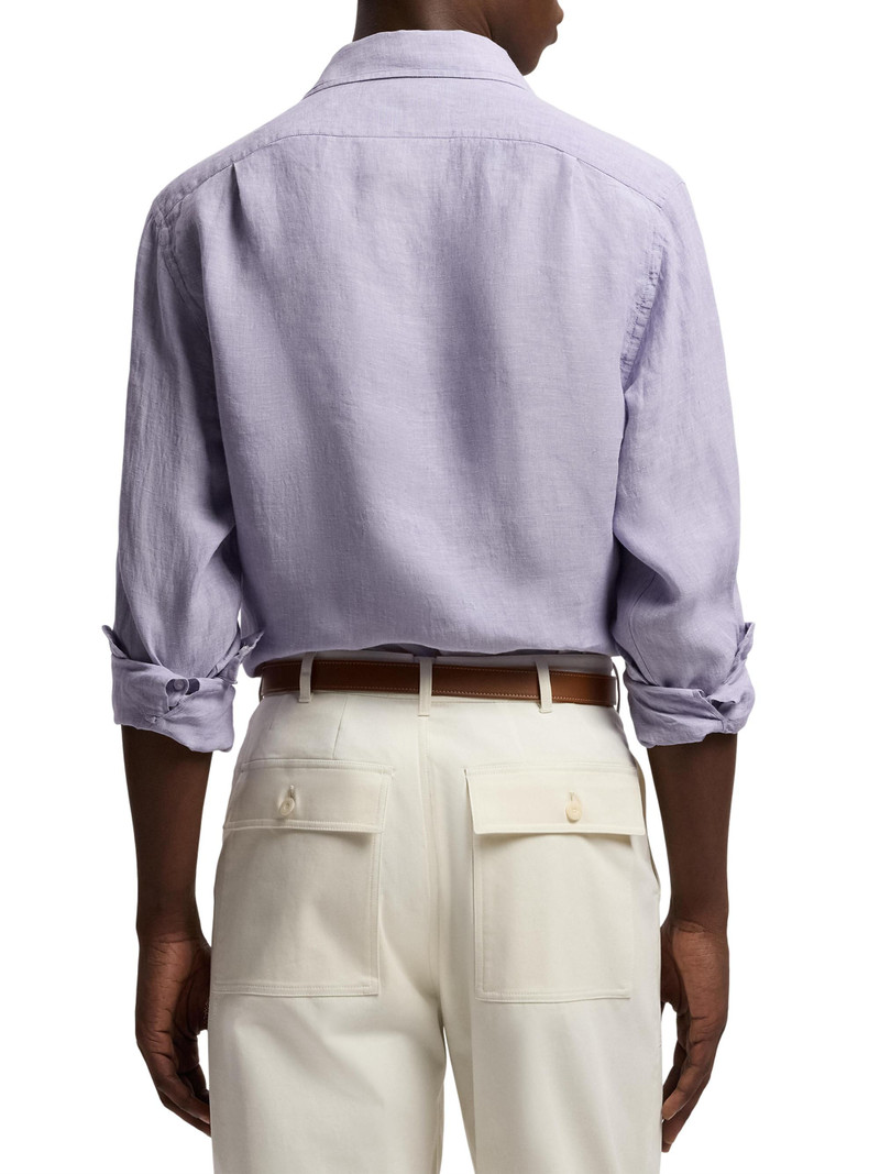 Men's Linen Chambray Shirt - Wisteria Purple 5