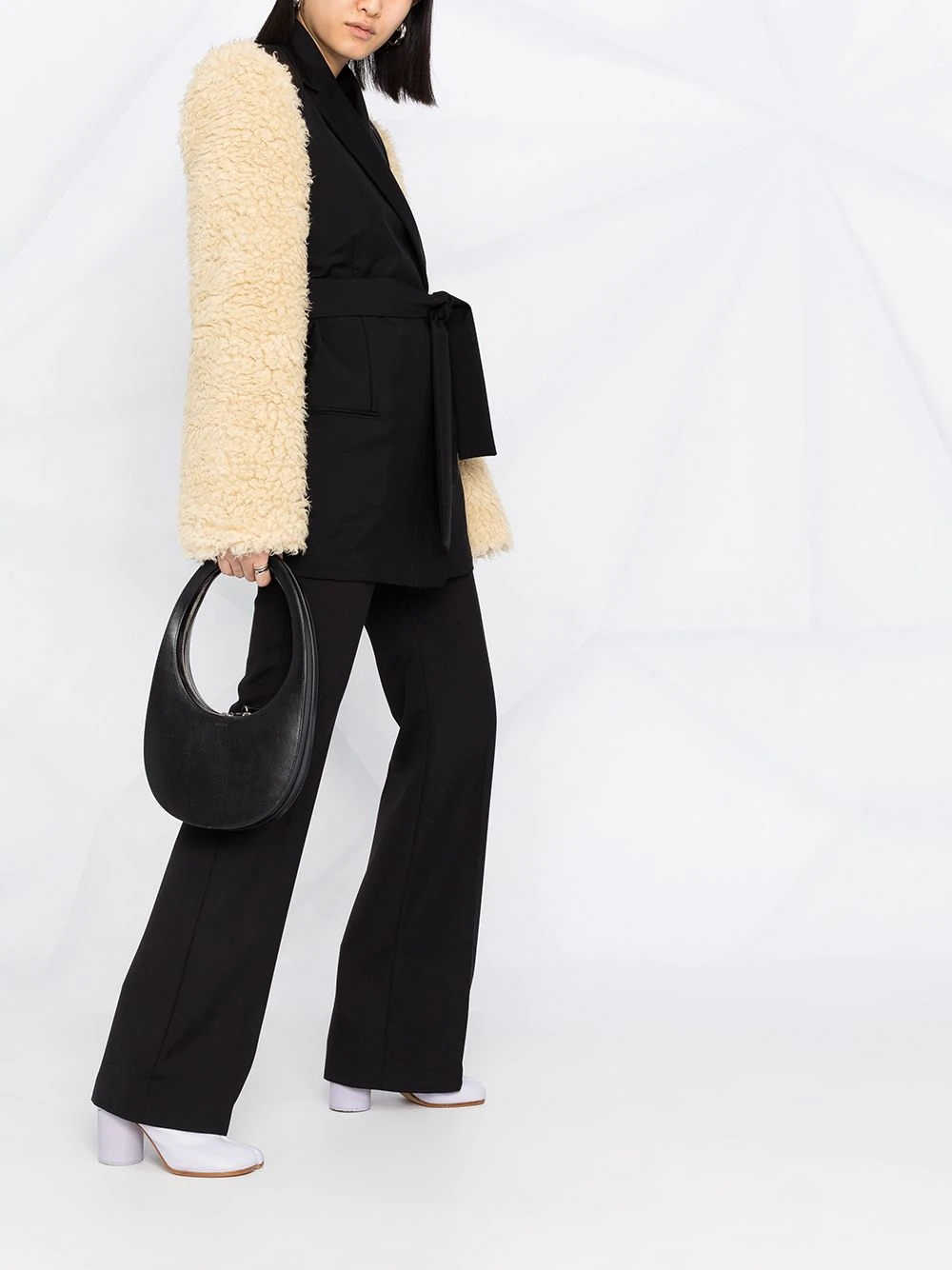 detachable faux-shearling sleeves - 4