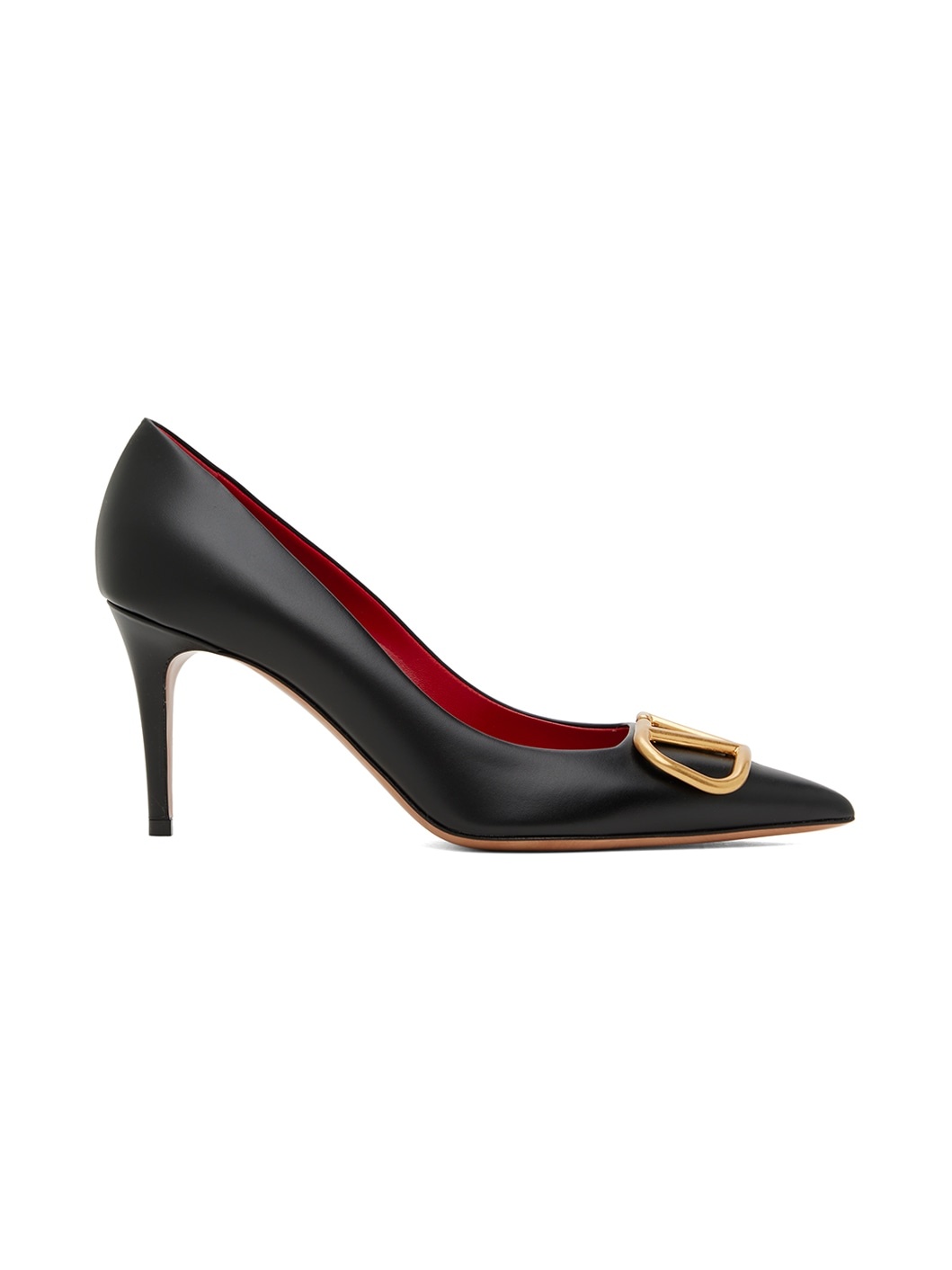 Black VLogo Pumps - 1