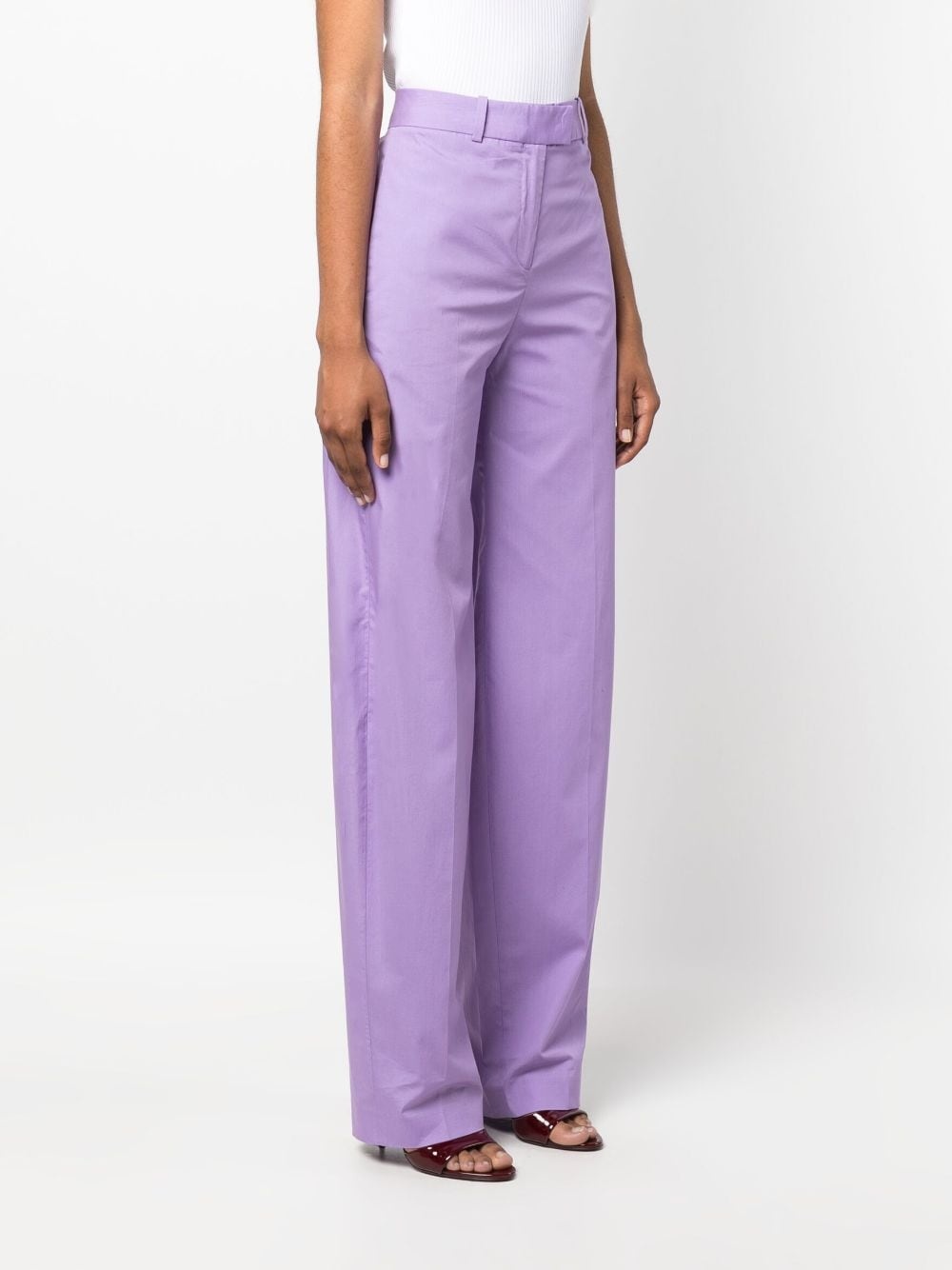 high-waisted straight-leg trousers - 3