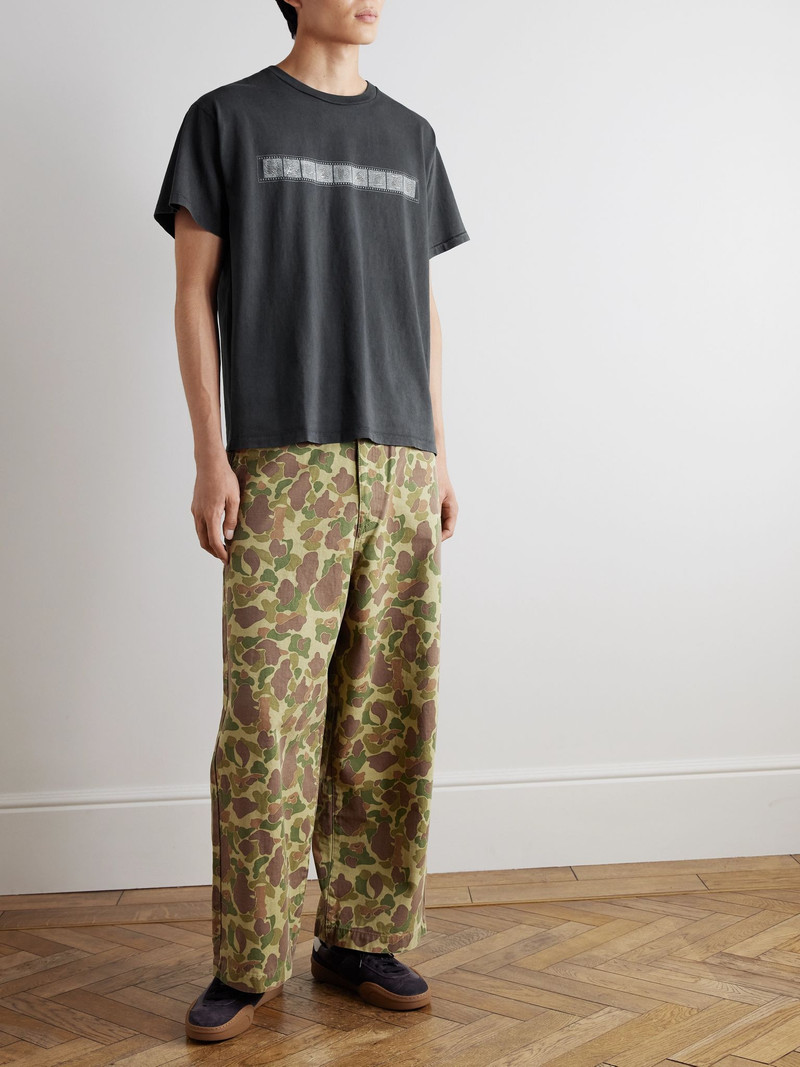 GALLERY DEPT. Paparazzi Crystal-Embellished Glittered Printed Cotton-Jersey T-Shirt Black outlook