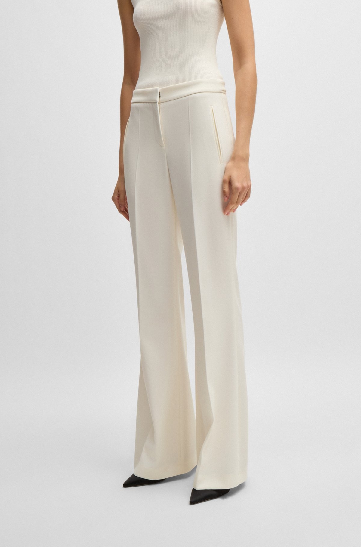 REGULAR-FIT TROUSERS IN WOOL TWILL - 2