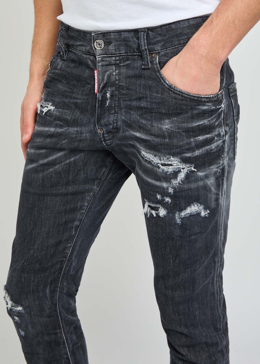 DSQUARED2 Skater Distressed Slim-leg Jeans - 5