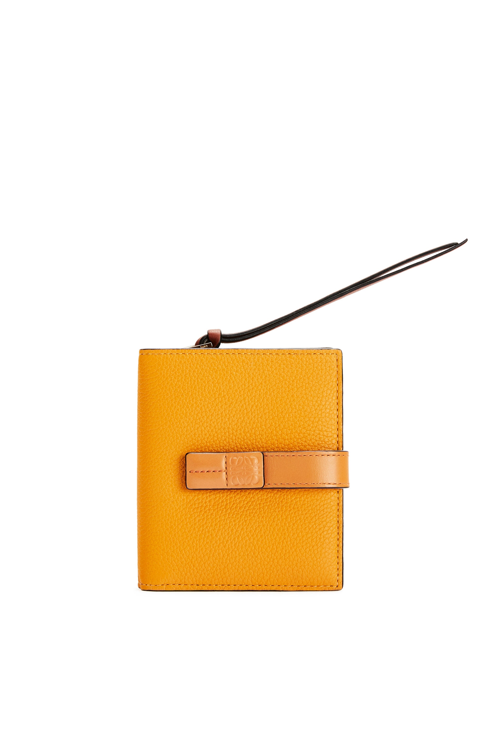 Compact zip wallet in soft grained calfskin - 1