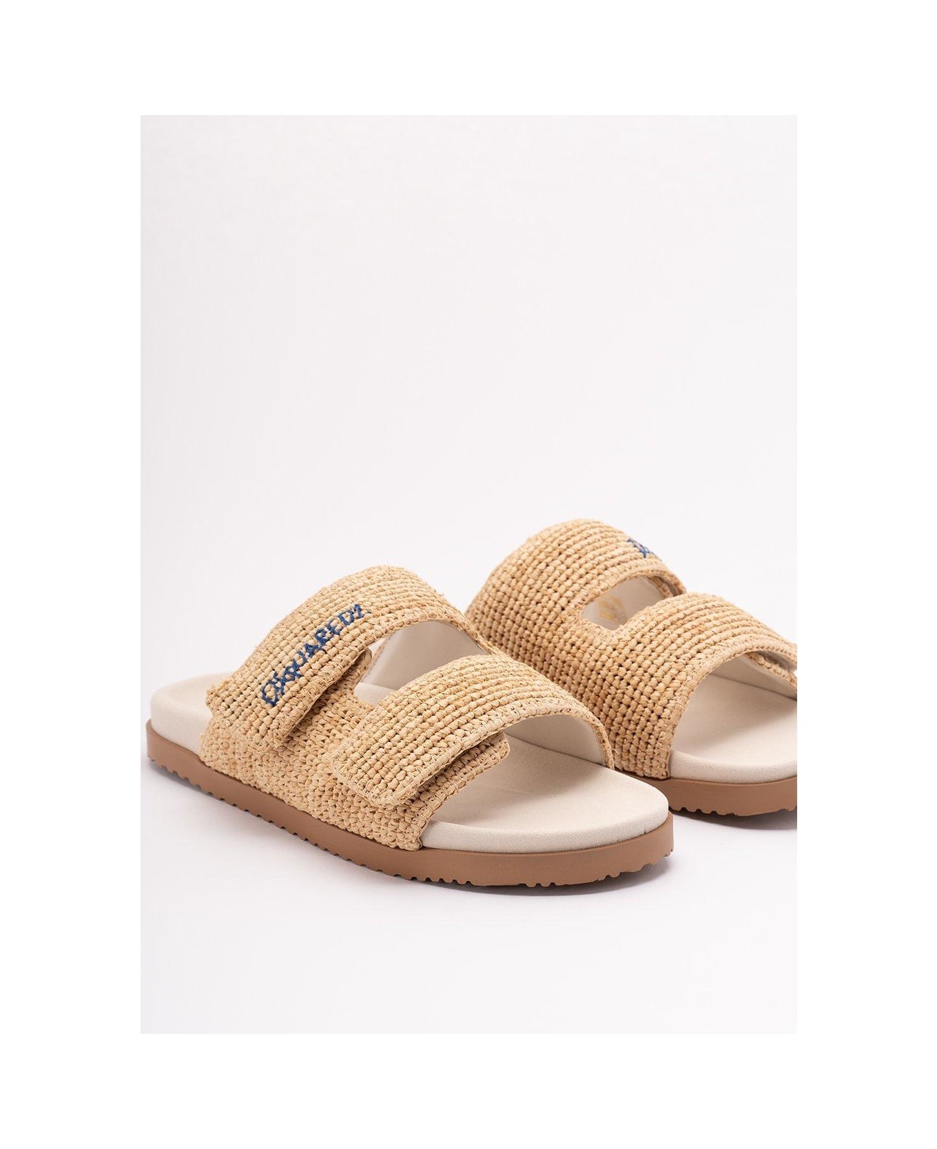 サンダル・ミュール DSQUARED2 Dsquared2 Summer Lovers rafia sandals Summer Lovers Raffia Slides