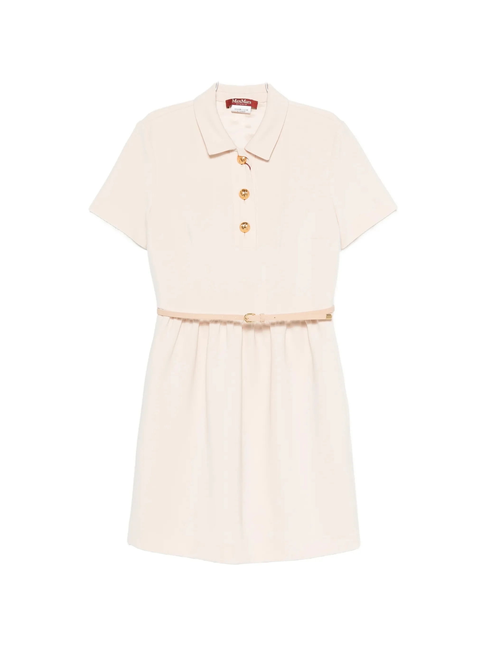 Max Mara Studio Belted Button-front Mini Dress - 1